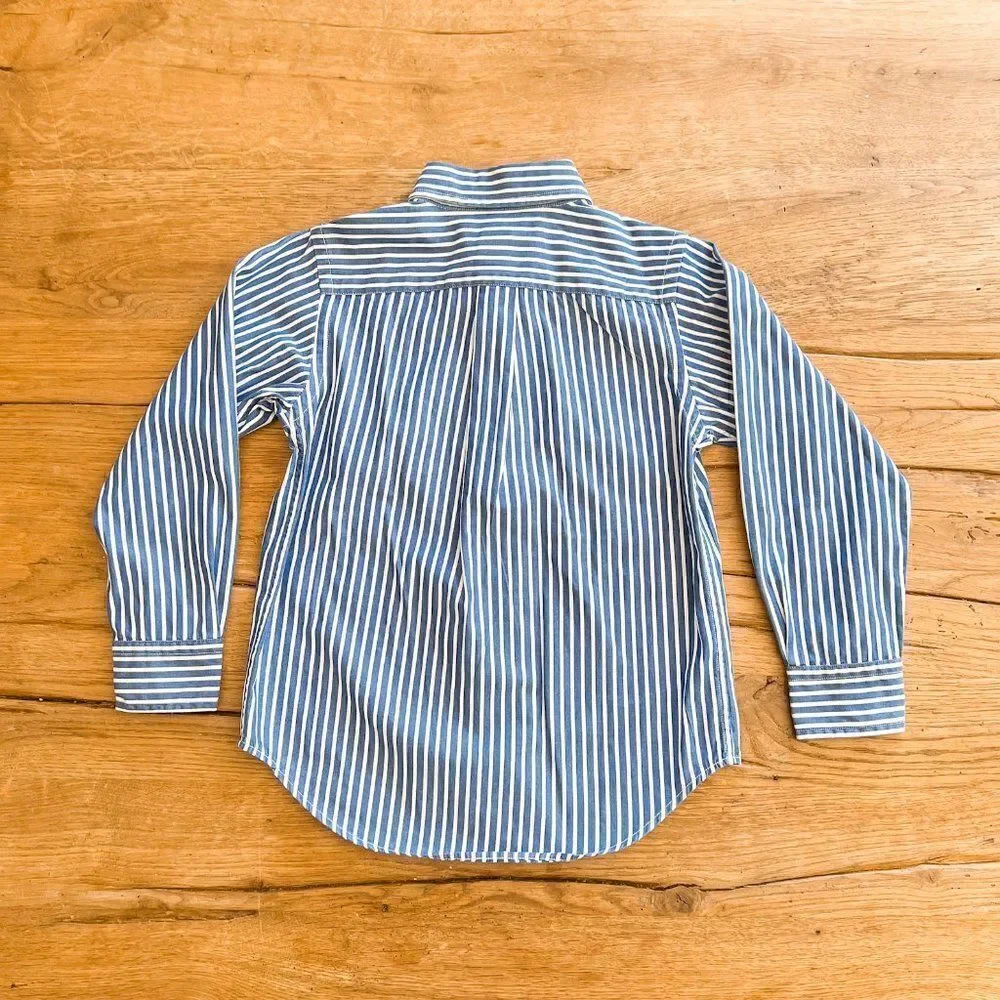 Ralph Lauren Boys Striped Button Down, Size 4